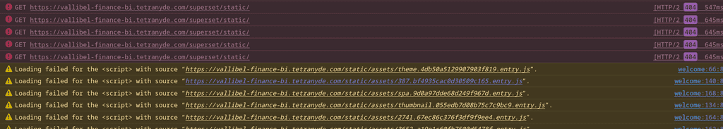 Superset Static Asset Error Superset Static Asset Error
