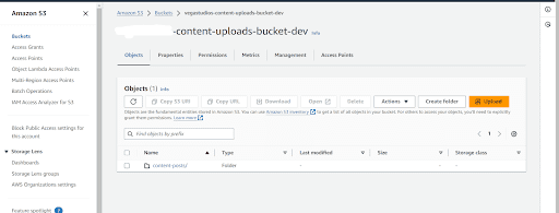 AWS S3 Bucket Main Folder AWS S3 Bucket Main Folder